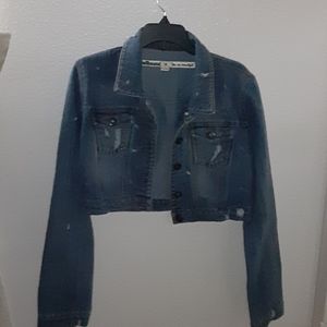 Cropped jean jacket